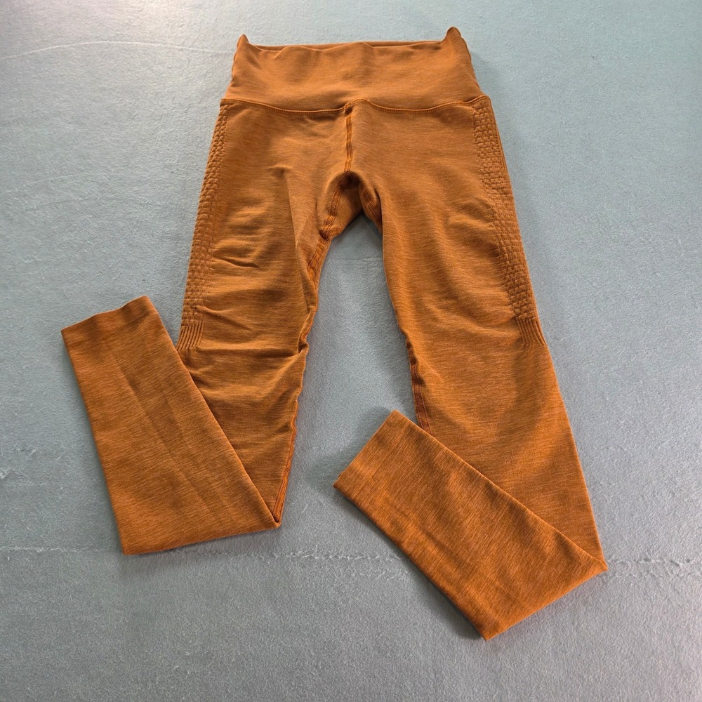 Alphalete Amplify Seamless Leggings Burnt Orange Marl High Waist Scrunch Small